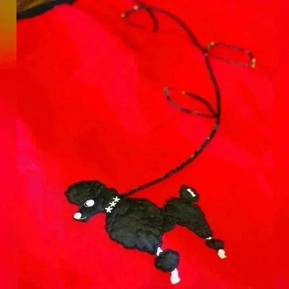 Red Felt 50's Poodle Skirt Outfit Costume‎ for Halloween - Picture 8 of 9